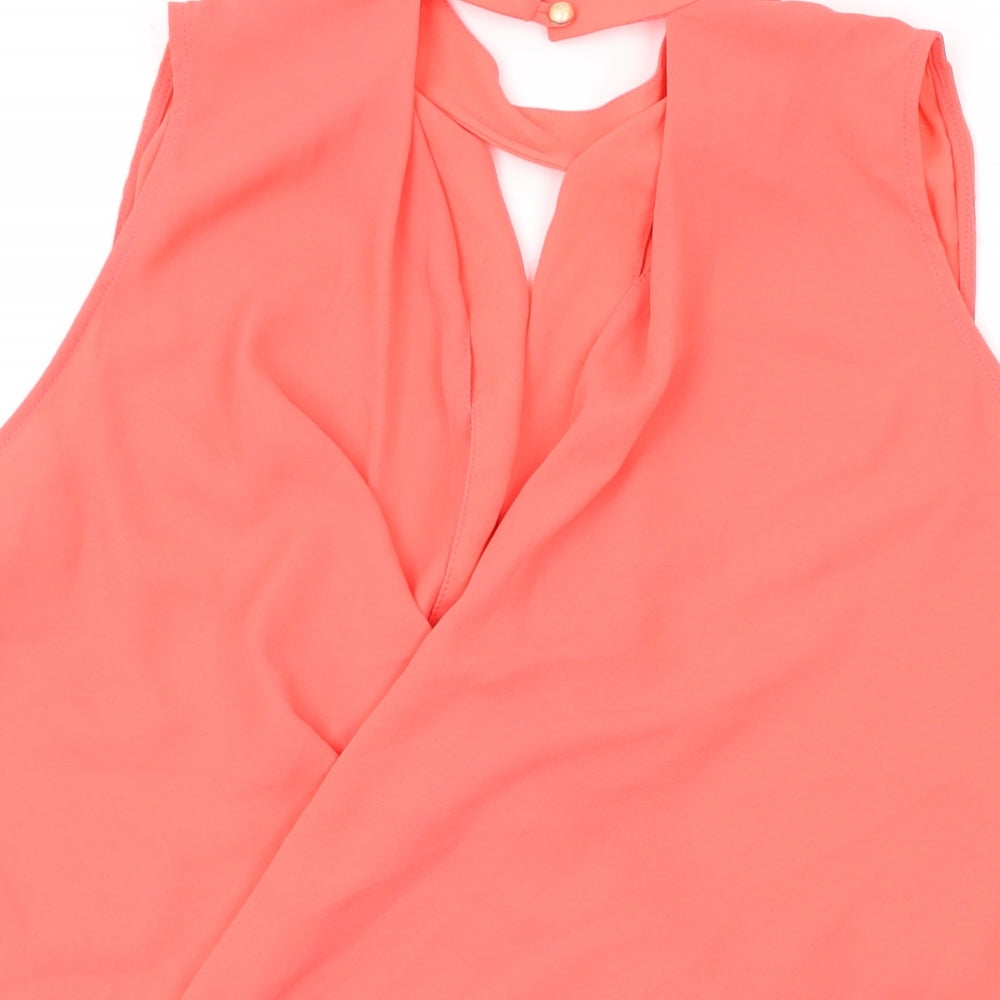Womens UK Size 8 New Look Orange Basic Tank