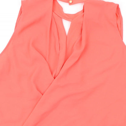 Womens UK Size 8 New Look Orange Basic Tank
