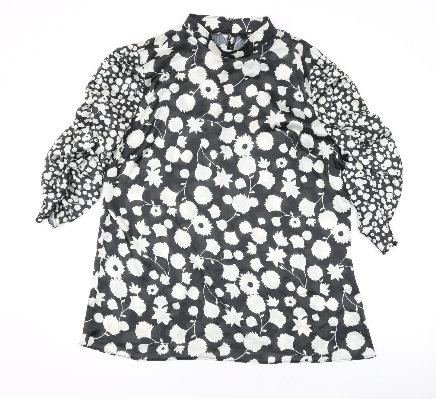 Womens UK Size 18 Kaleidoscope Black Basic Blouse