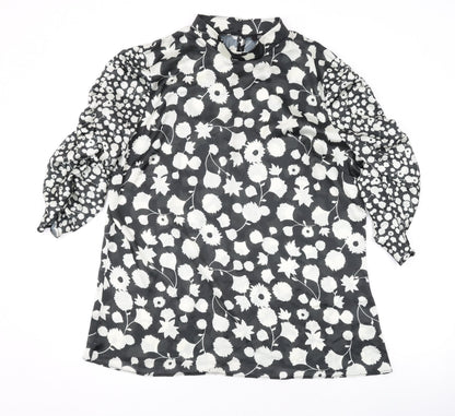 Womens UK Size 18 Kaleidoscope Black Basic Blouse