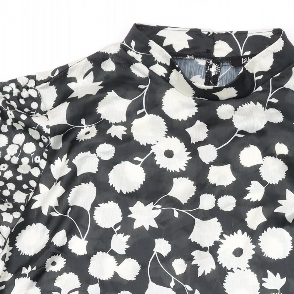 Womens UK Size 18 Kaleidoscope Black Basic Blouse