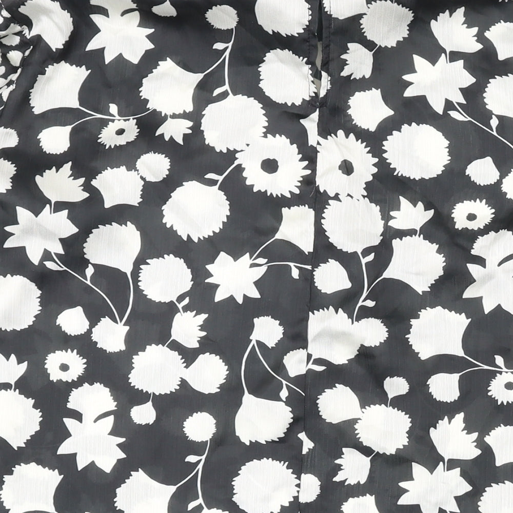 Womens UK Size 18 Kaleidoscope Black Basic Blouse