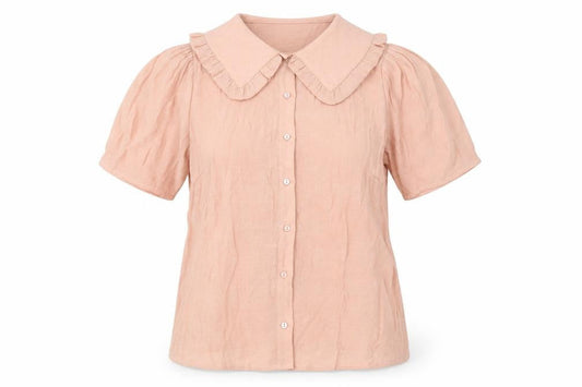 Sofie Schnoor Womens Pink Polyester Basic Button-Up Size XS Collared