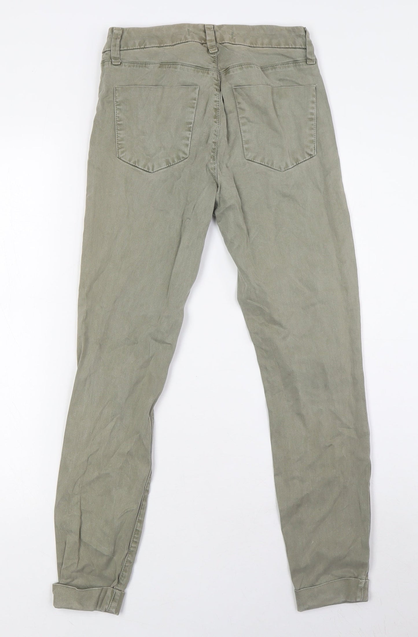 J.BRAND Womens Green Lyocell Trousers Size 25 L27 in Regular Zip - turn ups