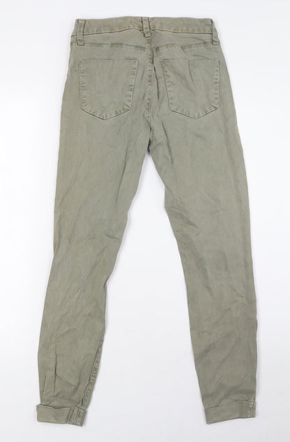 J.BRAND Womens Green Lyocell Trousers Size 25 L27 in Regular Zip - turn ups