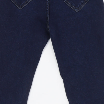 B.S Jeans Womens Blue Cotton Skinny Jeans Size 8 L29 in Regular Zip