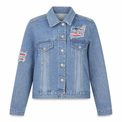 Zoe Womens Blue Jacket Size 10 Button