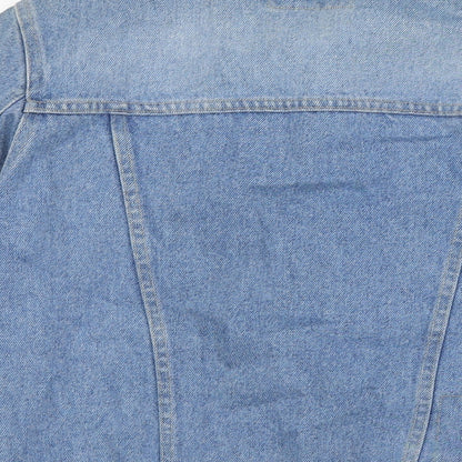 Zoe Womens Blue Jacket Size 10 Button