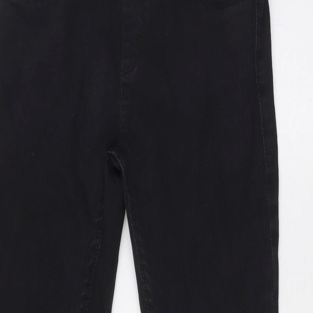 Boohoo Womens Black Cotton Skinny Jeans Size 10 L32 in Regular