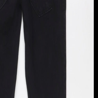 Boohoo Womens Black Cotton Skinny Jeans Size 10 L32 in Regular