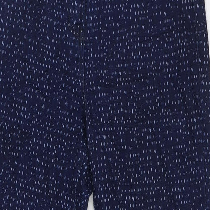 M&Co Womens Blue Cotton Straight Jeans Size 12 L31 in Regular Zip