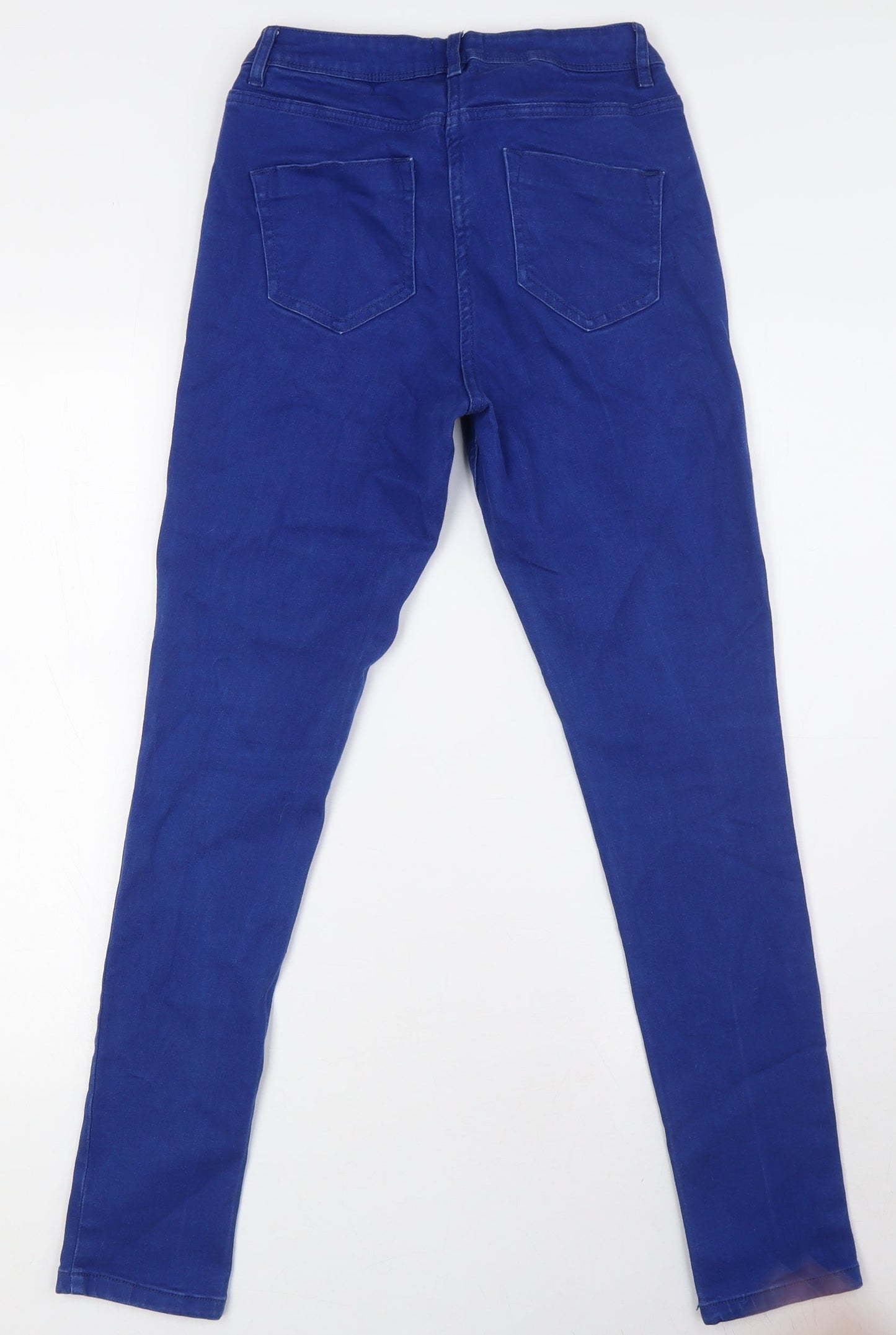 Red Herring Womens Blue Cotton Straight Jeans Size 10 L30 in Regular Zip