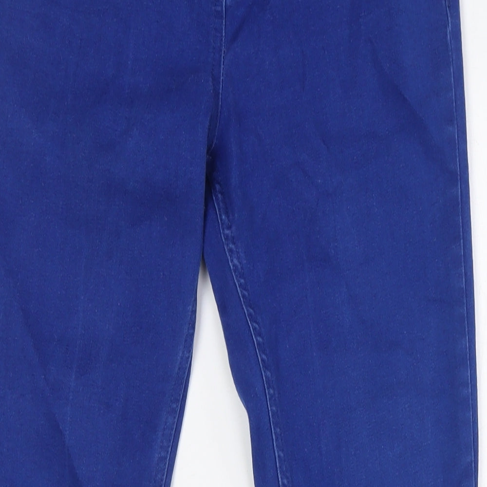 Red Herring Womens Blue Cotton Straight Jeans Size 10 L30 in Regular Zip