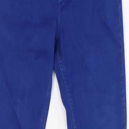 Red Herring Womens Blue Cotton Straight Jeans Size 10 L30 in Regular Zip