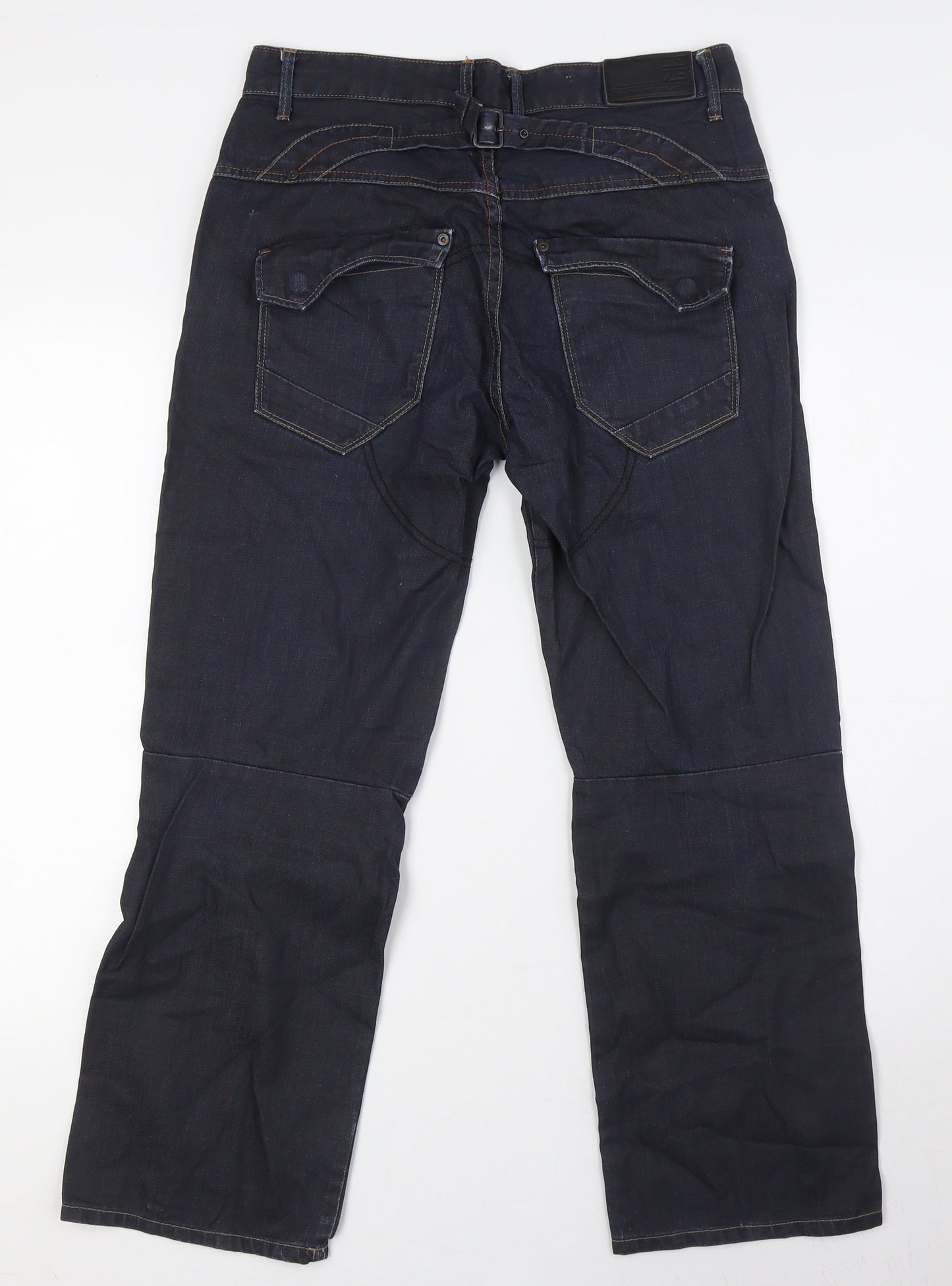 Utility 325 Mens Blue Cotton Straight Jeans Size 32 in L28 in Regular Button