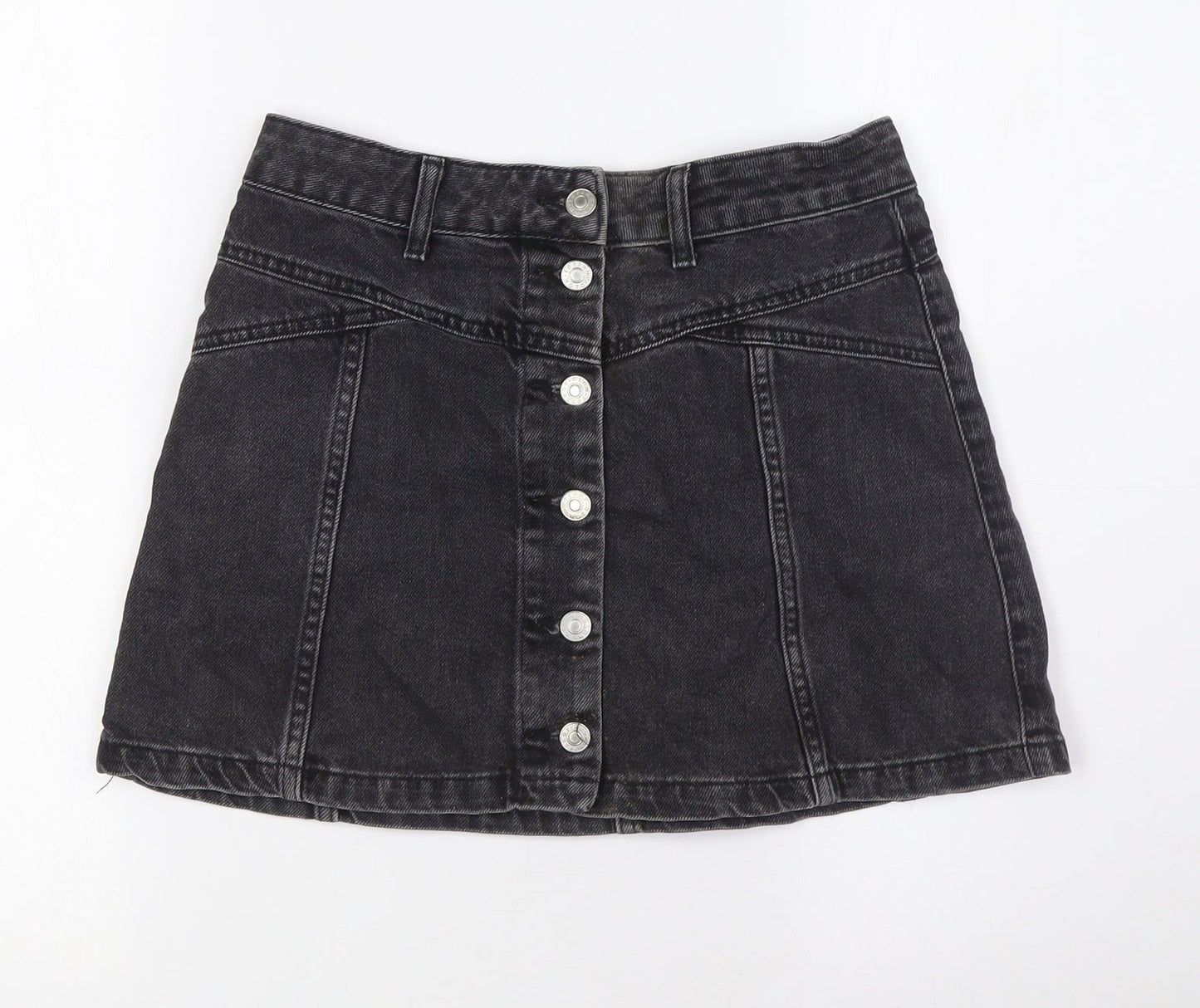 Womens UK Size 8 Topshop A-Line Denim Skirt