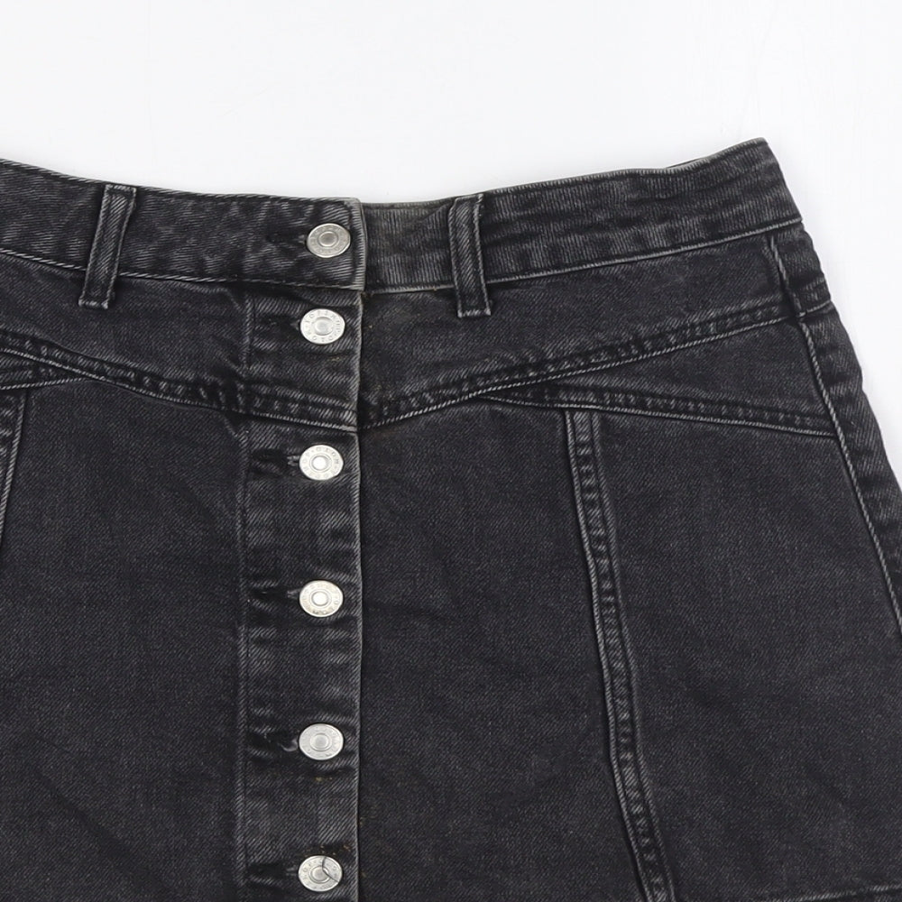 Womens UK Size 8 Topshop A-Line Denim Skirt