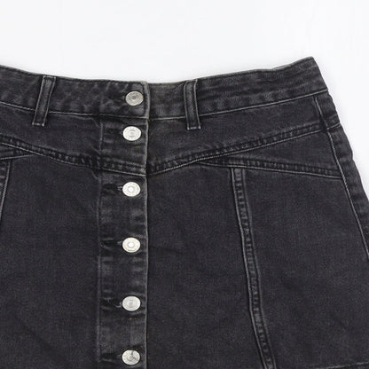 Womens UK Size 8 Topshop A-Line Denim Skirt