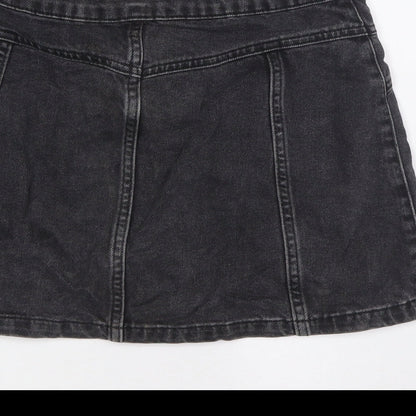Womens UK Size 8 Topshop A-Line Denim Skirt