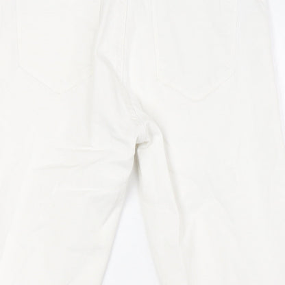 Gap Womens White Cotton Skinny Jeans Size 30 in L25 in Regular Zip - Raw Hem