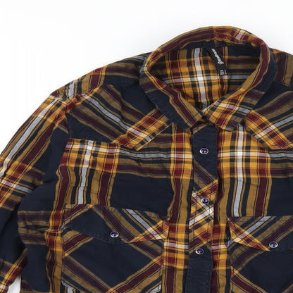 Womens UK Size S Stradivarius Multicoloured Basic Button-Up