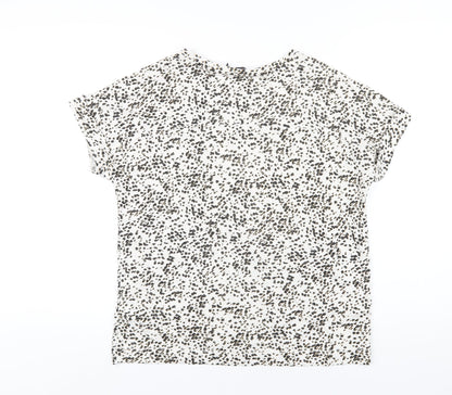 Womens UK Size 12 Marks and Spencer White Basic T-Shirt