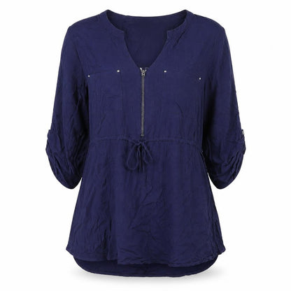 Torrid Womens Blue Viscose Basic T-Shirt Size 10 V-Neck