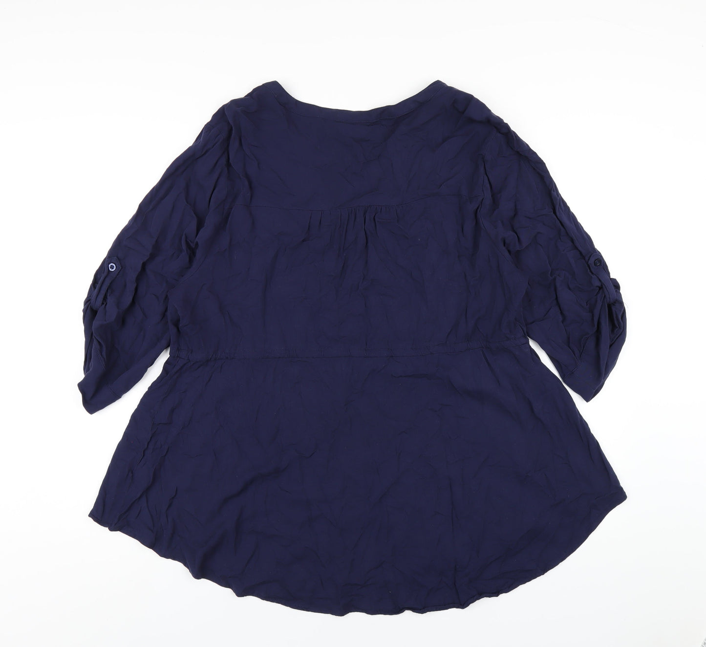 Torrid Womens Blue Viscose Basic T-Shirt Size 10 V-Neck