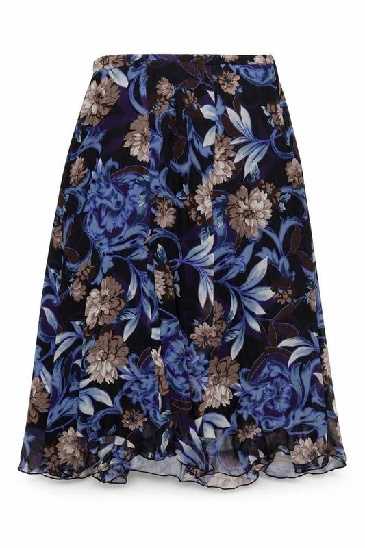David Butler Womens Blue Geometric Polyester A-Line Skirt Size 32 in Zip