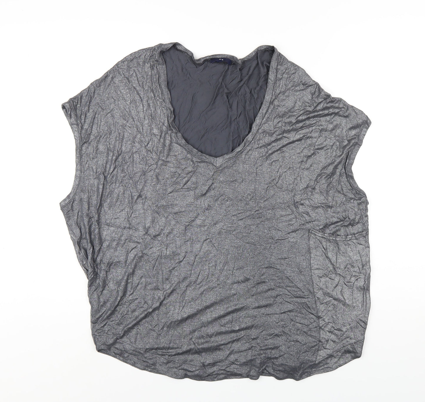 Womens UK Size XL Gap Silver Basic T-Shirt