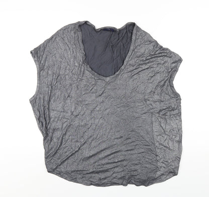 Womens UK Size XL Gap Silver Basic T-Shirt