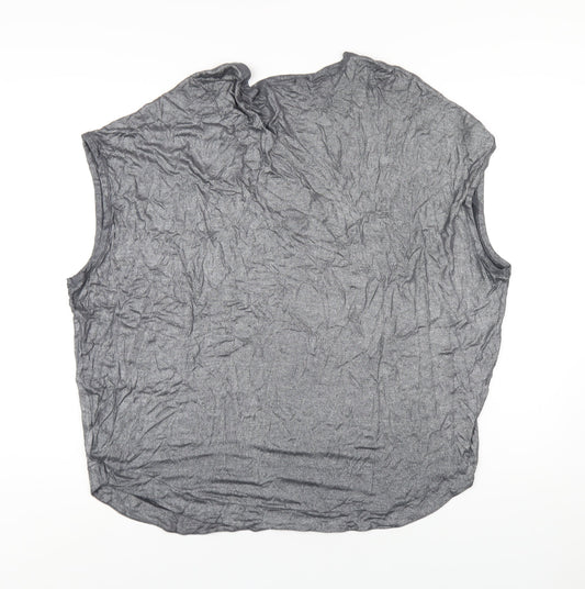 Womens UK Size XL Gap Silver Basic T-Shirt
