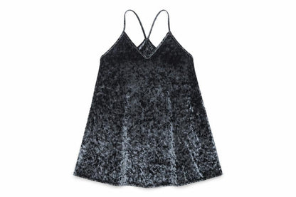 Pins & Needles Womens Grey Polyester Slip Dress Size M V-Neck Pullover