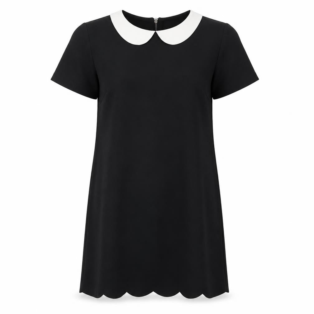 Tokyo Doll Womens Black Polyester A-Line Size 12 Round Neck Zip