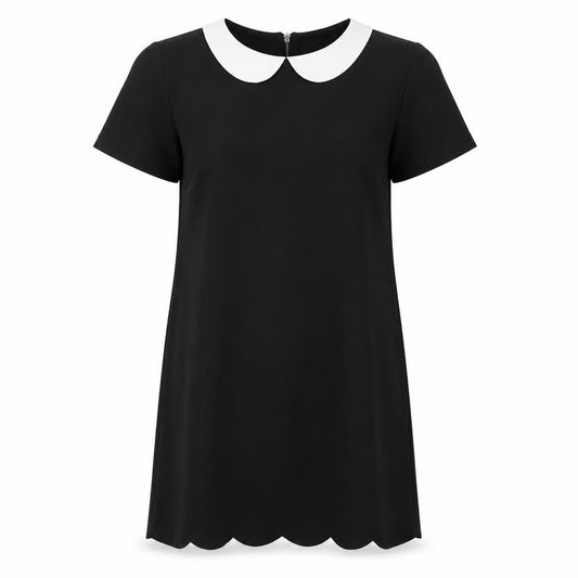 Tokyo Doll Womens Black Polyester A-Line Size 12 Round Neck Zip