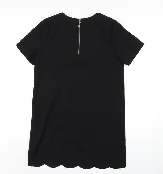 Tokyo Doll Womens Black Polyester A-Line Size 12 Round Neck Zip