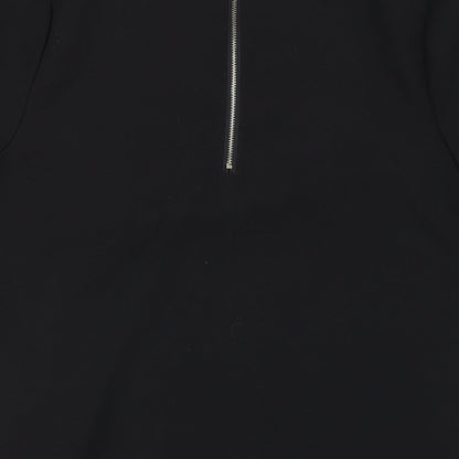 Tokyo Doll Womens Black Polyester A-Line Size 12 Round Neck Zip