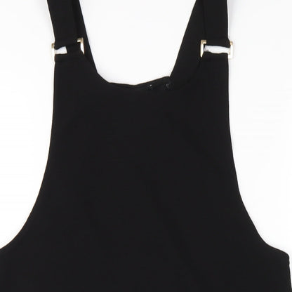 New Look Womens Black Polyester A-Line Size 8 Round Neck Pullover