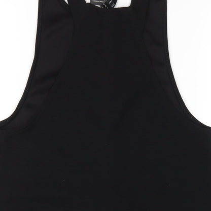 New Look Womens Black Polyester A-Line Size 8 Round Neck Pullover