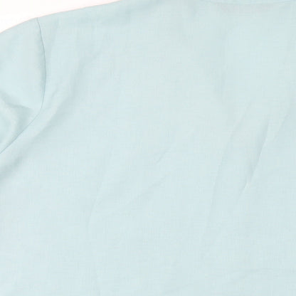 Bonmarché Womens Blue Polyester Basic Button-Up Size 22 Collared