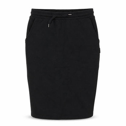 Izzue Womens Black Cotton Straight & Pencil Skirt Size S Drawstring