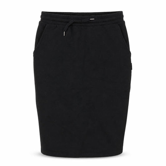 Izzue Womens Black Cotton Straight & Pencil Skirt Size S Drawstring