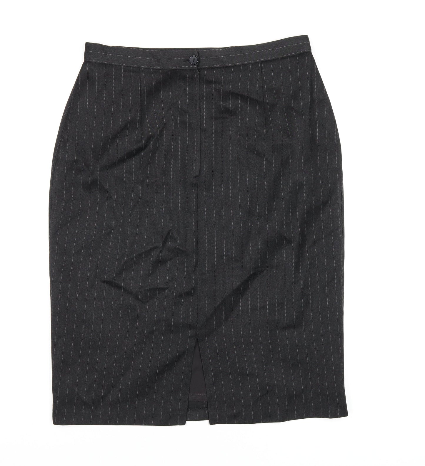 Principles Womens Grey Polyester Straight & Pencil Skirt Size 16 Zip