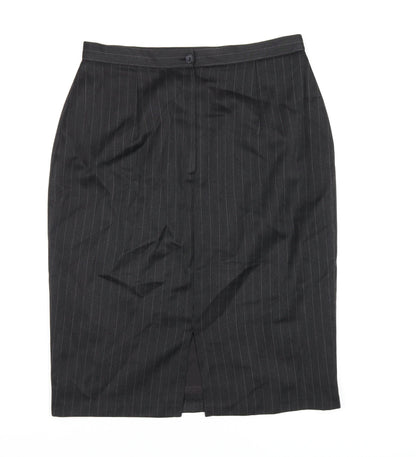 Principles Womens Grey Polyester Straight & Pencil Skirt Size 16 Zip