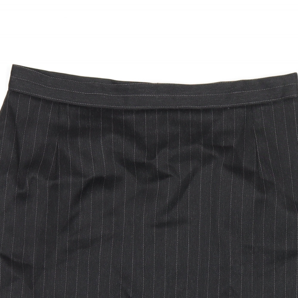 Principles Womens Grey Polyester Straight & Pencil Skirt Size 16 Zip