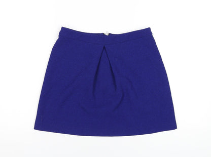 New Look Girls Blue Polyester A-Line Skirt Size 12-13 Years Regular Zip