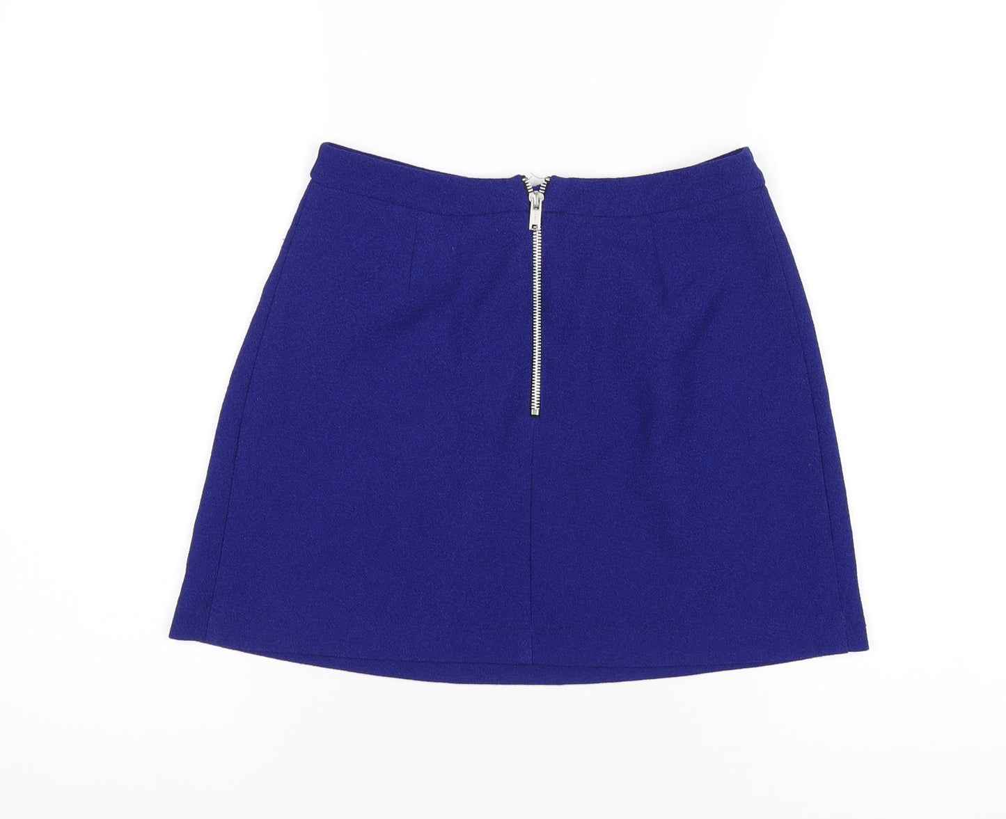 New Look Girls Blue Polyester A-Line Skirt Size 12-13 Years Regular Zip