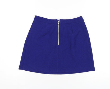 New Look Girls Blue Polyester A-Line Skirt Size 12-13 Years Regular Zip
