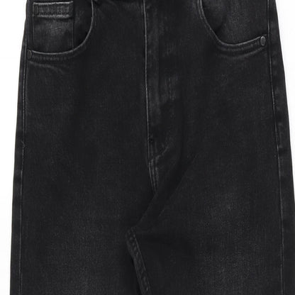 Zara Womens Black Cotton Skinny Jeans Size 4 L25.5 in Regular Zip