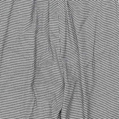 New Look Womens Grey Geometric Polyester Trousers Size 10 L26 in Regular Zip - Houndstooth